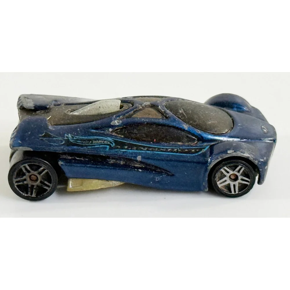 Hot Wheels Sling Shot Toy Car Kids 1:64 Blue Metallic 2001 Mattel Diecast